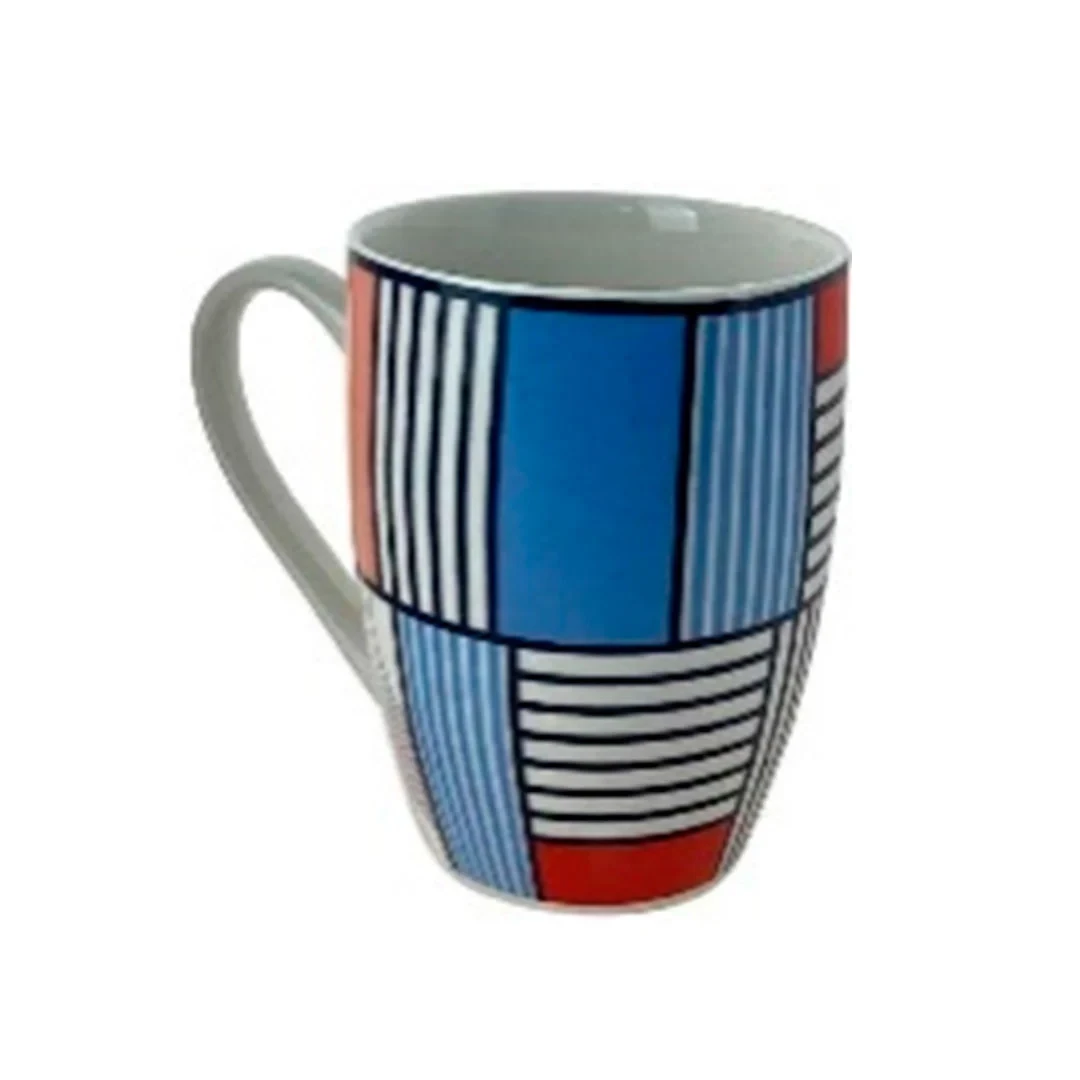 TAZA 12OZ 727-1434989 BLANCO/ROJO/NEGRO/CELESTE