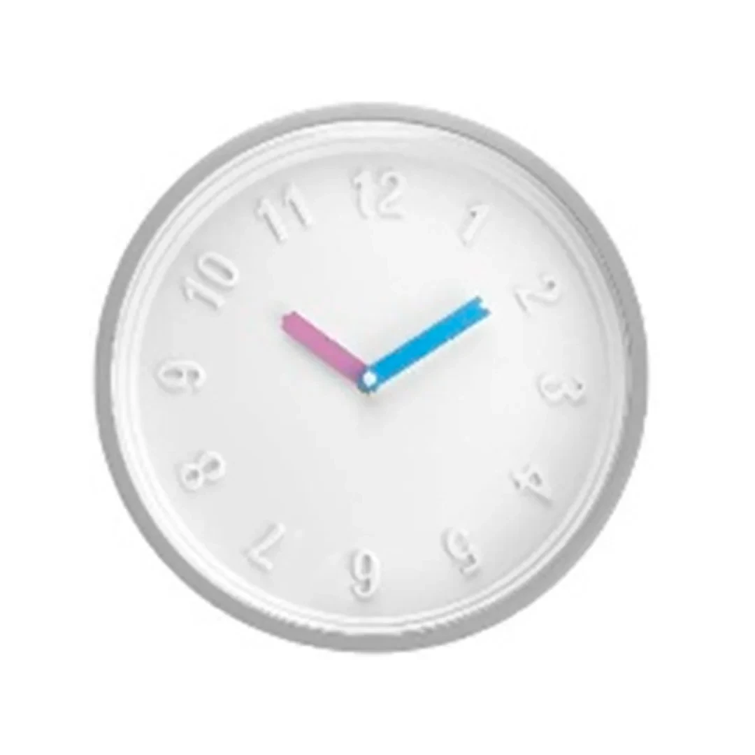 RELOJ DE PARED 30CM 602-2401908 GRIS/BLANCO